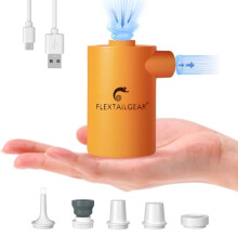 FLEXTAILGEAR MAX PUMP 2020 Portable Air Pump with 3600mAH Battery USB Rechargeable Air Pump-Quick Inflate Deflate for Air Mattress, Pool Toys, etc