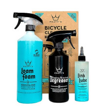 Peaty's Bicycle Cleaning Kit - Wash, Degrease & Lubricate Bike Maintenance Kit, Includes Foaming Bike Cleaner, Drivetrain Degreaser Spray & Chain Lub