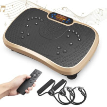 Dripex Vibration Plate Exercise Machine, Whole Body Workout Fitness Vibration Plate, Vibration Power Plate with Resistance Bands,Slim Vibration Platf
