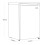 Baridi 55cm Undercounter Freezer with Adjustable Thermostat, 85L, 7