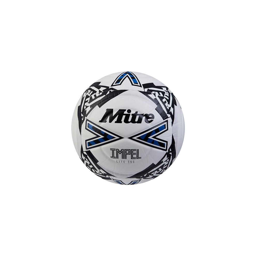 Photos - Football Mitre Impel Lite 360  | Highly Durable | Lightweight Ball, White/Black/Blue, 5 