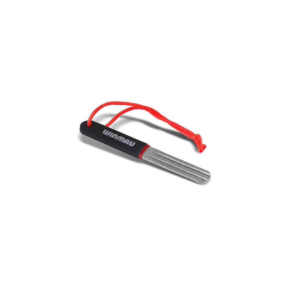 Winmau V-Groove Dart Sharpener – Steel Tip Dart Point Sharpener With Treble V-Grooves, Fast Sharpening, Professional Dart Accessory