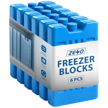 ZENO Freezer Blocks 6 Pack | Reusable Ice Pack | Ice Blocks for Cool Bags, Lunch Box, Travel, Picnic | Maintains Cold Temperature for Hours | Freezer