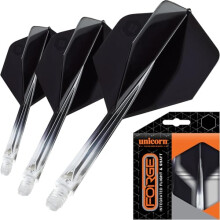 Unicorn Forge Integrated Dart Flights & Shafts | 1 Piece Design for Perfect 90 Fin Angle | Lightweight Tough Polymer | Plus Shape & Standard 2BA Thr