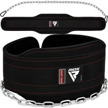 RDX Dip Belt with Heavy Duty 36 Inch Adjustable Steel Chain, Dipping Belt Chin Pull Ups Gym Training Weight Lifting Bodybuilding Powerlifting Workout