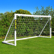 FORZA 8ft x 4ft Football Goal | Durable All Weather uPVC with Quick & Easy Assembly - Optional Target Sheet, Football & Carry Bag - Ideal for Home Ga