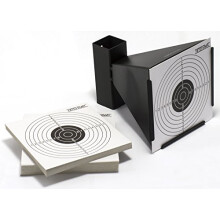 Nitehawk 14cm Steel Air Rifle/Airsoft Pistol Shooting Funnel Target Holder/Pellet Trap + 100 targets