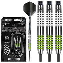 WINMAU Darts Ton Machine Professional Tungsten Darts Set with Prism Flights and Shafts (Stems) 22g | 23g | 24g | 26g | 27g Gram Steeltip Dart Set (Gr