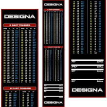 Designa Darts | Non Slip Carpet Darts Mat with Checkout Design | Multiple Colours & Sizes. (Red, 60cm)