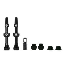 Muc-Off Tubeless Valves V2-7075 Aluminium Presta Valves with Core Removal Tool - Air Flow System for Mountain Bike, Road and Gravel Wheels - Compatib