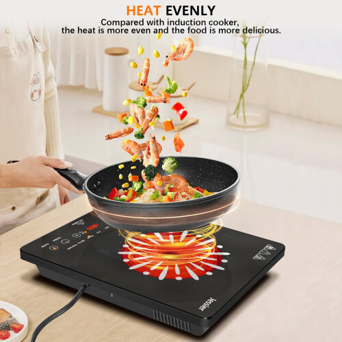 Jessier Protable Ceramic Hob, 2000W Plug in Electric 2