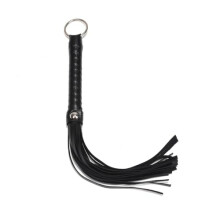 Tabanzhe 1psc 30cm Black Whip Props -Novelty Leather Pole Whip Durable Horse Riding Crop for Equestrian Performances Horse Training Stage Acts and Co