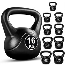 FK Sports Kettlebells | Heavy Weight Vinyl Kettle bells for Exercise Home Gym Workout | 4kg, 6kg, 8kg, 10kg, 12kg, 14kg, 16kg, 20kg, 24kg Kettlebell