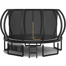 Devoko Outdoor Trampoline 7.5ft/10ft/12ft/14ft GS Certified Garden Trampoline With Safety Net,Non-Slip Ladder& Shoe Organiser,Available For Toddlers