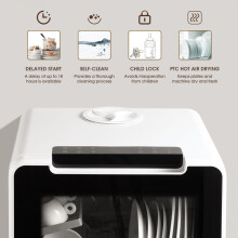 HAVA Table Top Dishwasher 8 Wash Programmes Upgraded Countertop Dishwasher