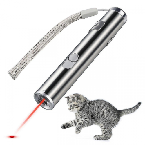 Usb Rechargeable Pet Toys Cat Training Laser Pointer With Led Flashlight -zz 1