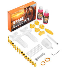 cycletour Brake Bleed Kit for SHIMANO, TEKTRO, TRP Hydraulic Brakes. Mountain Bike Brake Bleed Kit Including Mineral Oil Brake Fluid and Operation In