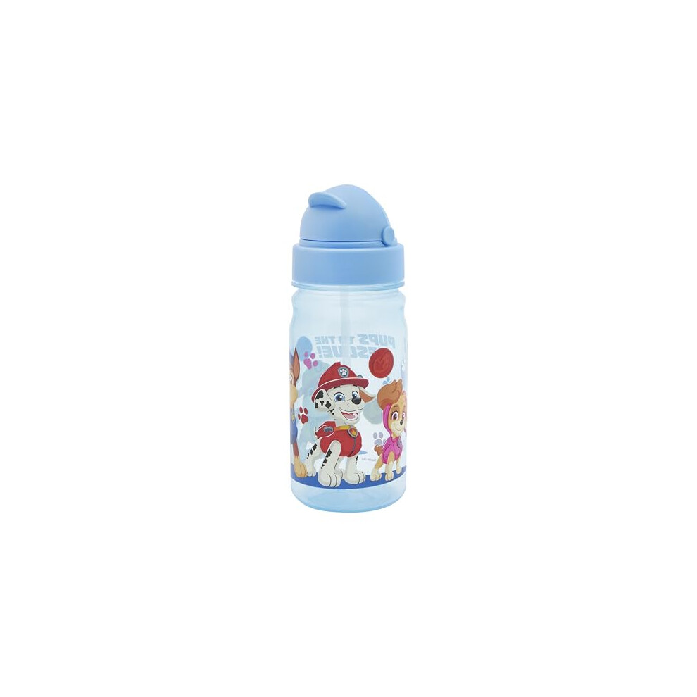 Paw Patrol 400Ml Kids Water Bottle With Dome Lid & Flip-Up Integrated Straw - Bpa-Free, Leak-Proof Design, Perfect For School & Outdoor Activities