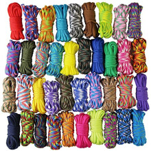 UOOOM 20 pcs Paracord Bracelet rope Parachute Cord Outdoor Survival Rope Set DIY Manual Braiding 10 Feet (Colorful x 20 pcs)