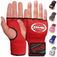 Farabi Sports Gel Padded Boxing Inner Gloves for Men & Women - Boxing Hand Wraps with 80cm Quick Elastic Wrist Strap - Under Mitts Handwraps for MMA,