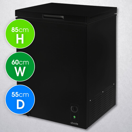 Abode Freestanding Black Chest Freezer 142L with Removable 1