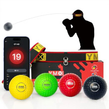YMX BOXING Ultimate Training Ball Set - 4 Reaction Ball Plus 2 Adjustable Headband, Great for Reflex, Timing, Accuracy, Focus and Hand Eye Coordinati