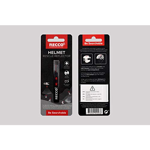 Recco Rescue reflector, for helmets and ski boots, black