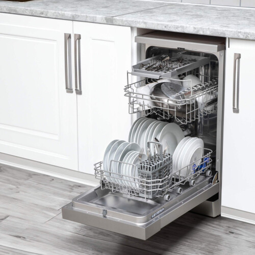 Baridi Slimline Freestanding Dishwasher, 45cm Wide with 10 1