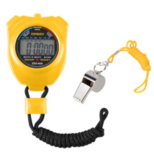 Vicloon Sport Stopwatch Timer, Professional Digital Sport Timer with Stainless Steel Whistle, Large LCD Display Suitable for Football, Basketball, Ru