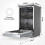 Baridi Slimline Freestanding Dishwasher, 45cm Wide with 10 5