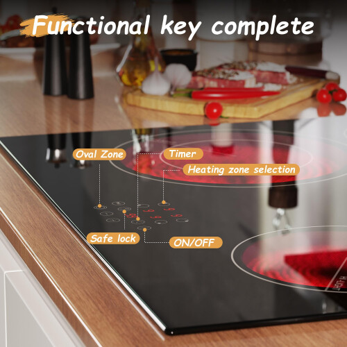 Karinear Ceramic Hob, Built-in Electric Hobs 59 cm 2