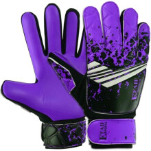 EFAH SPORTS Football Goalkeeper Gloves For Boys kids Children Youth Soccer Goalie Glove with Super Grip Palms (Purple, Size 8 suitable for size M-L a