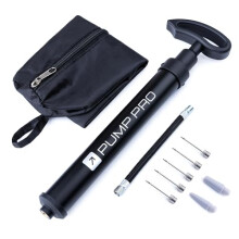 PUMP PRO Ball Pump with Needles, Hose, Adaptors & Bag | Fast Hand Air Pump for Football, Basketball, Rugby, Bike, Balloons, Volleyball, Netball, Socc