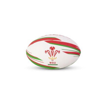 Wales Rugby Officially Licensed Ball - Durable Synthetic Rubber, Red, Green & White Rugby Ball - Licensed Size 5 Rugby Ball with Pebbled Surface, Lat