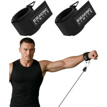 Breaking Limits Wrist Cuffs Gym - Cable Cuffs Fitness - Fitness Cuffs for Cable Attachment Machines
