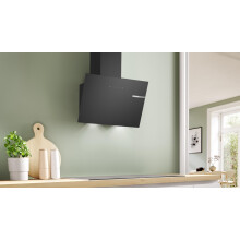 Bosch DWK65DK60B Series 2 Wallmounted cooker hood 60 cm clear glass black p