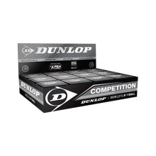 Dunlop Squash Balls Competition Yellow, 12 Balls, for Beginners and Advanced Players – slow speed