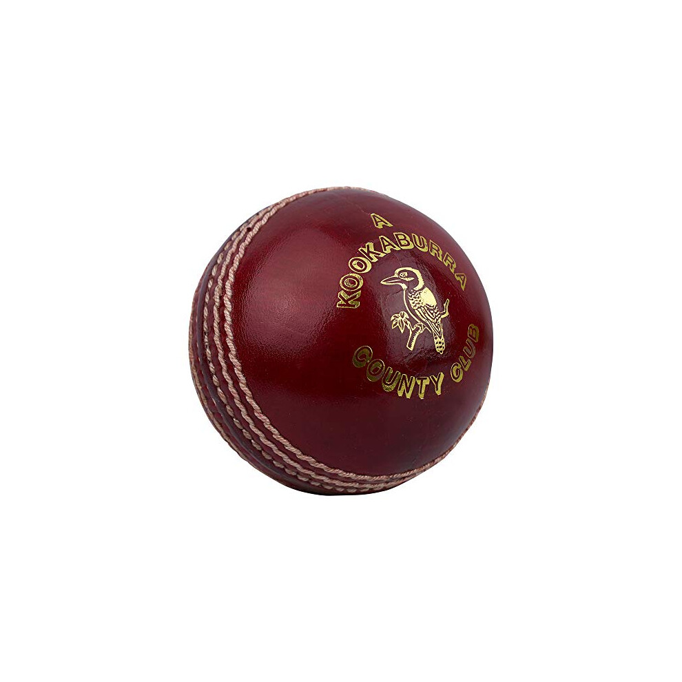 Kookaburra County Club Cricket Ball 5.5Oz, Mens Red