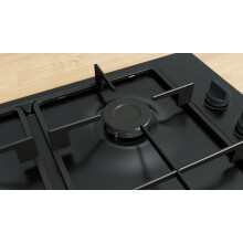Bosch Series 2 PBP6B6K60 60cm Gas Hob with 4 burners 2 Cast iron finish sup