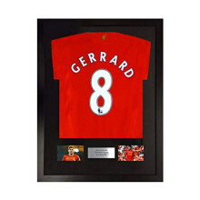 The Readymade Framing Co Frame For Any Signed Football Shirt Front or Back, Free Personalised Plaque, 600mm x 800mm, Black
