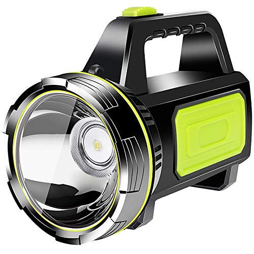 Vvciic Flashlight LED Searchlight, Powerful Rechargeable Torch Portable LED Flashlights Super Bright Hand Torch Waterproof Lantern Flashlight Securit