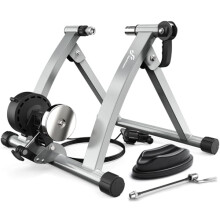 Sportneer Turbo Trainer - Magnetic Stationary Bike Trainer for 26-28" & 700C Wheels - Adjustable 6 Level Resistance Bike Stand for Indoor Riding with