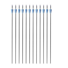 M.J COMFY-LIFE 12Pcs Archery Arrows 30 inch Carbon Hunting Targeting Arrows with Broadhead Target Practice Shooting Arrows for Recurve Bow Compound B