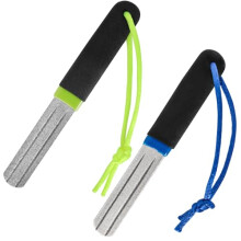 HaoHanEup V-Groove Dart Sharpener, 2Pcs Precision Double Sided Diamond Grinding File, Portable Hook Sharpener With Handle, Compact Slim Design, Rapid