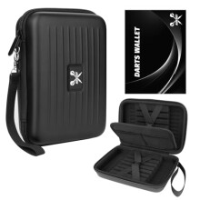 Aukuoy Dart Case Wallet, Darts Carrying Case for Steel Tip or Soft Tip Darts, Store 12 Fully Assembled Darts & Accessories