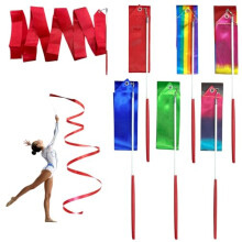LIPENS 6Pcs Gymnastics Ribbon 78.7 Inch Silk Dance Ribbons with 360 Universal Joint and Non-slip Ribbon Wands Gymnastics Equipment for Rhythmic Gymn