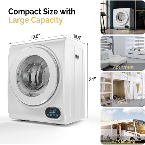 Bonnlo 2.5KG Vented Tumble Dryer - Compact Mini 1