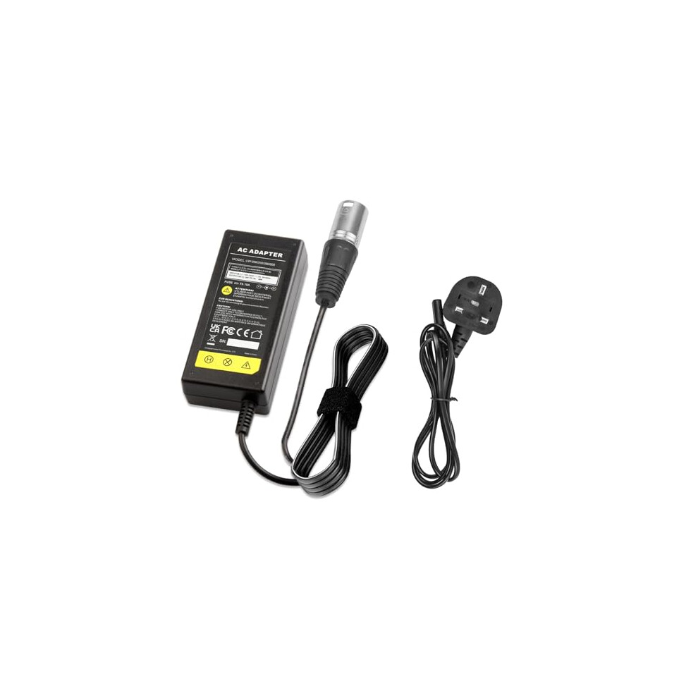 Labtec 28V 24V 2A Mobility Scooter Charger For 24V Lead Acid Battery Electric Bike Electric Scooter Electric Wheelchair Hoverbord, 3Pin Xlr Connector