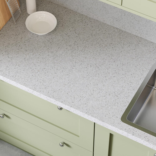 Plus Lunar Quartzstone Postformed Laminate Kitchen Worktop 3000mm 2