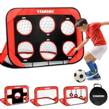 YIMORE Football Goal for Kids, Mini Pop Up Football Goal, Portable & Foldable Soccer Goal Net, 4 Modes Football Garden Training Equipment for Indoor